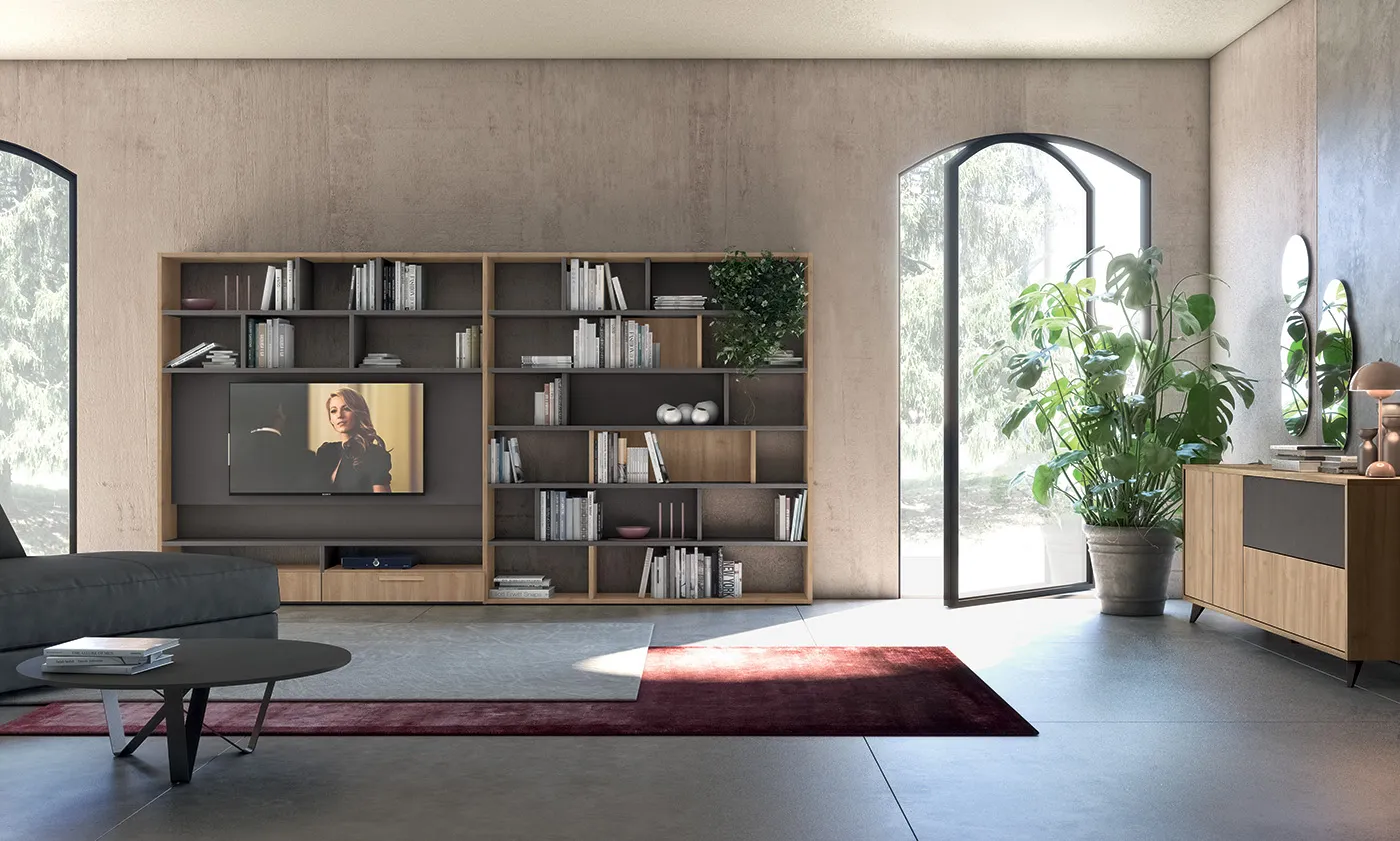 ДНЕВНА COLOMBINI CASA, мод. GOLF WALL BOOKCASES
