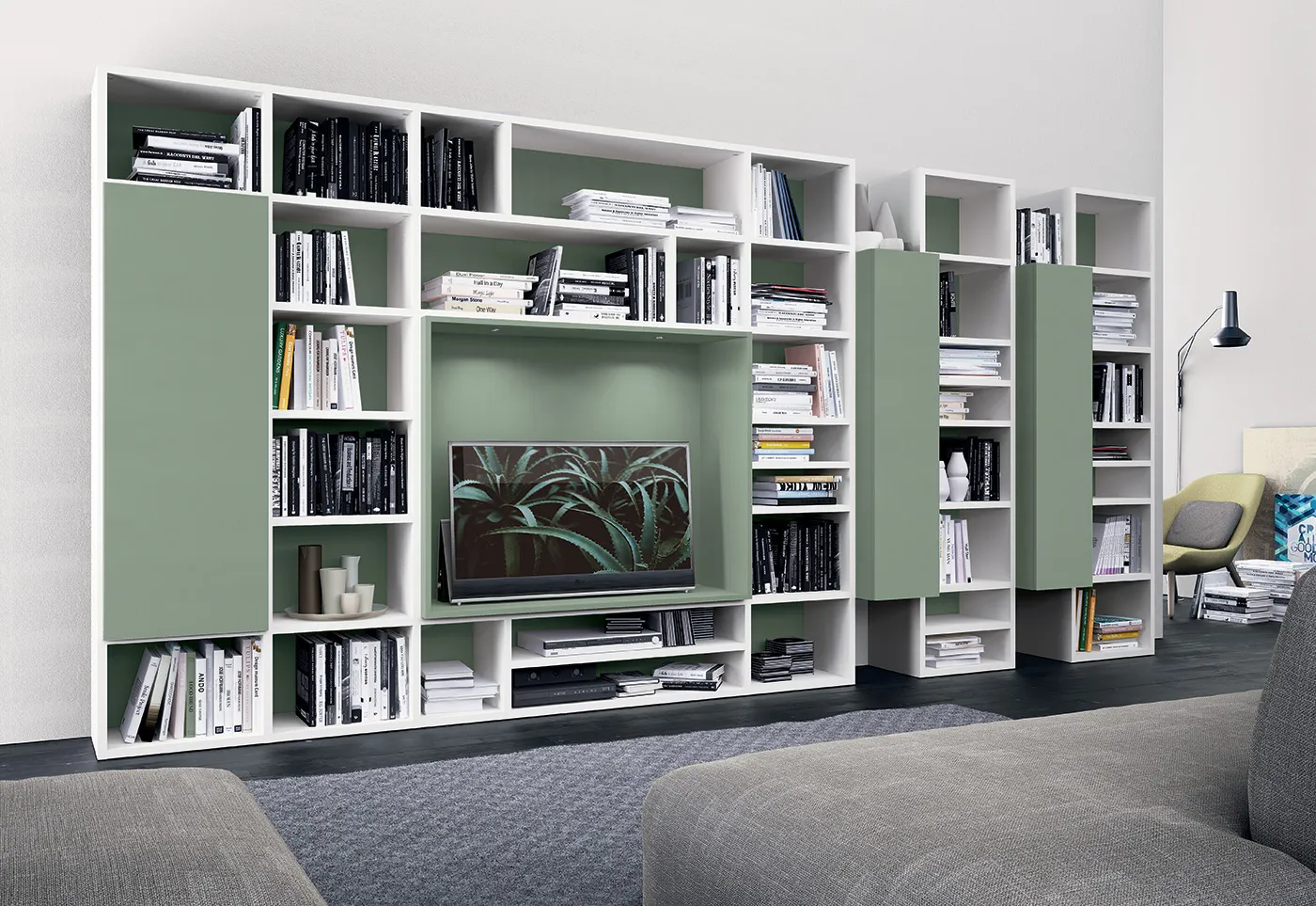 ДНЕВНА COLOMBINI CASA, мод. GOLF WALL BOOKCASES