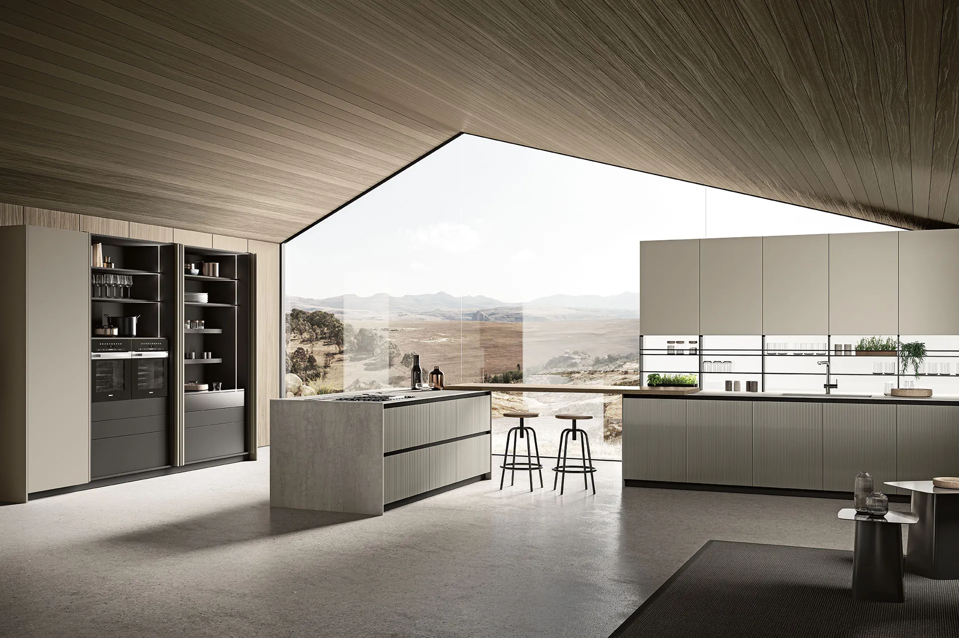 КУХНЯ FEBAL CASA, мод. ORIGINA FRAME ALUMINUM