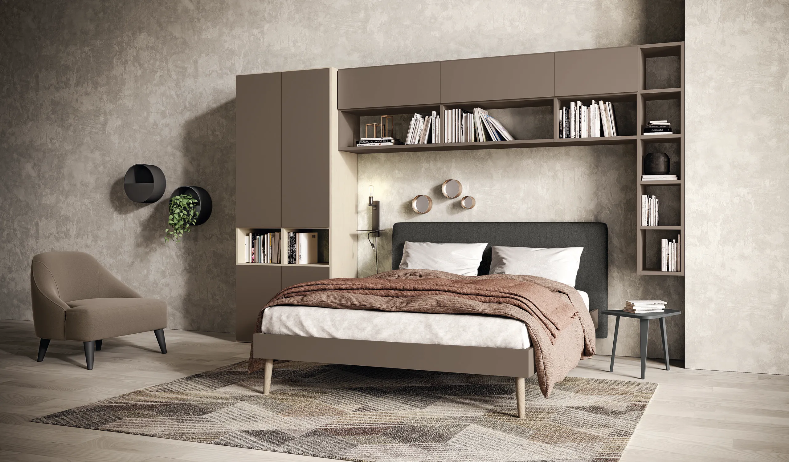 ДНЕВНА COLOMBINI CASA, мод. GOLF WALL-MOUNTED BOOKCASES